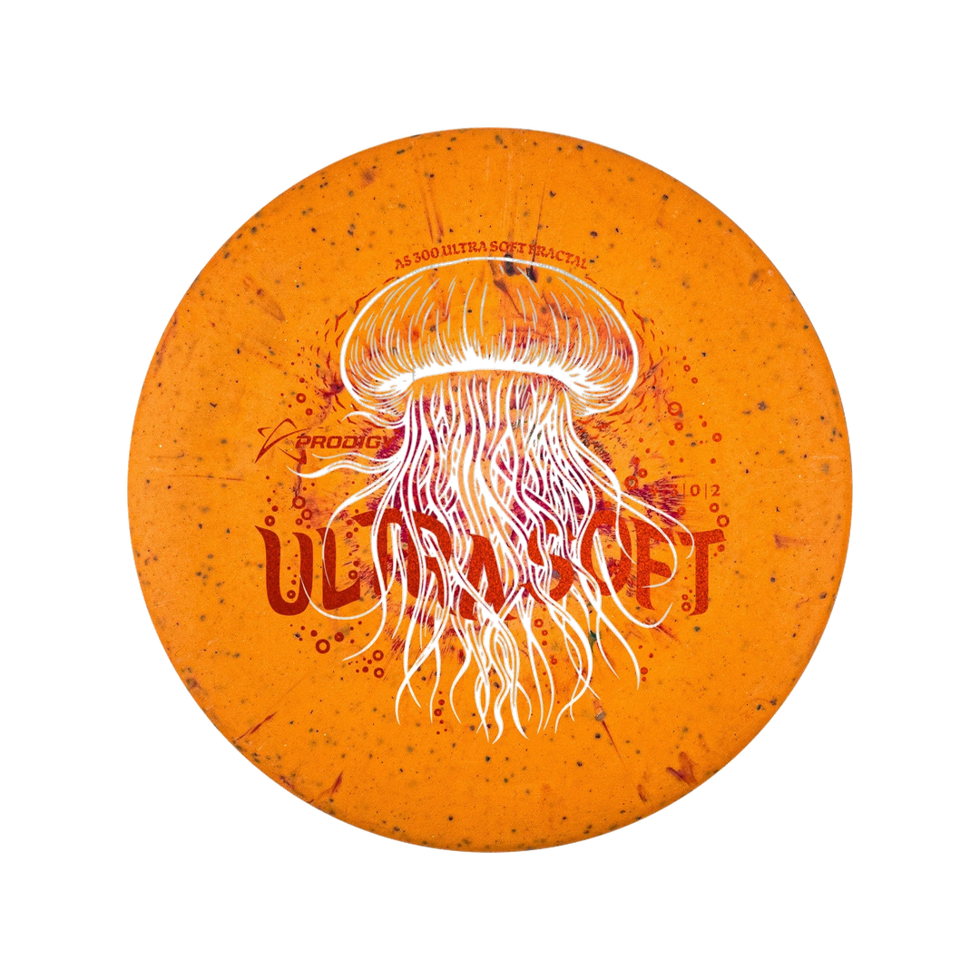 A5 300 Ultra Soft Fractal Plastic - Twilight Tide Stamp - orange with speckles